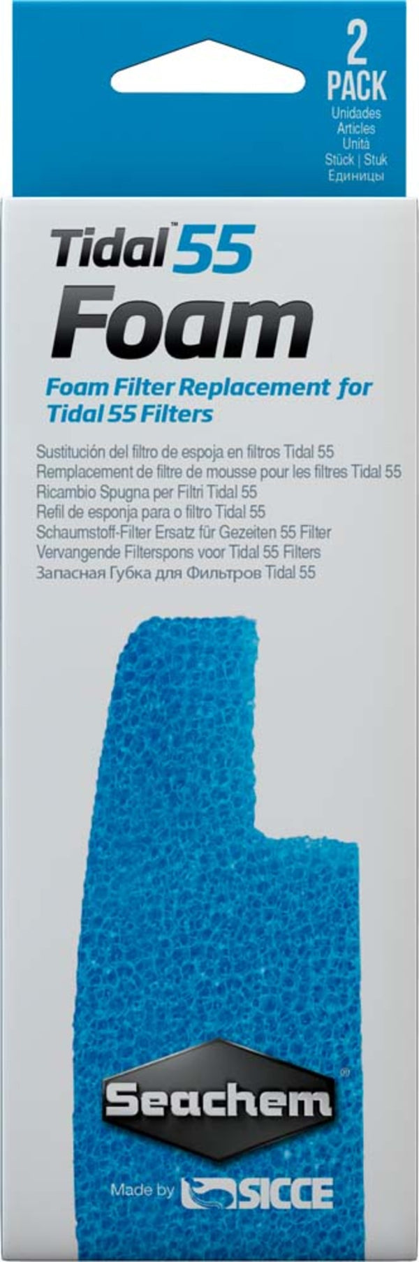 Seachem Tidal 55 Foam 2pk