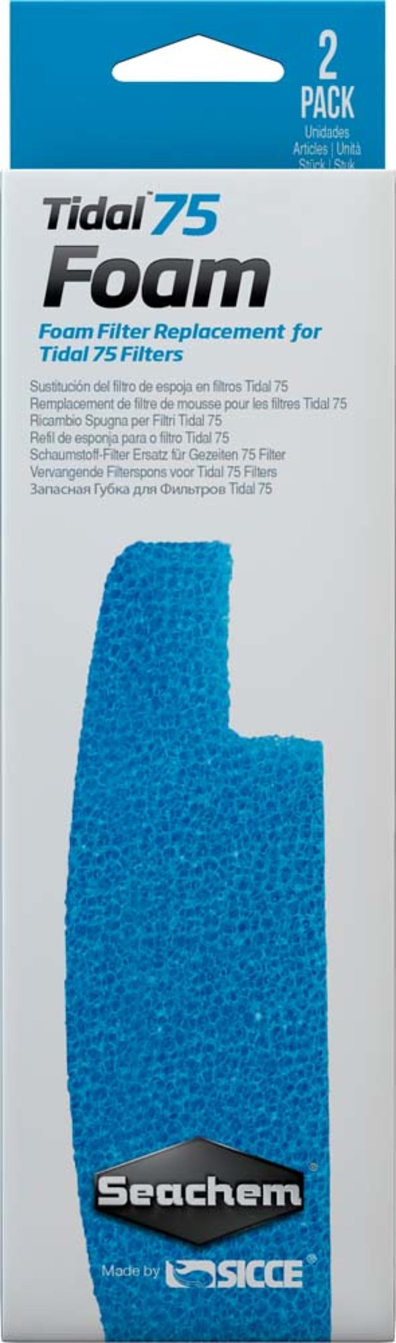 Seachem Tidal 75 Foam 2pk