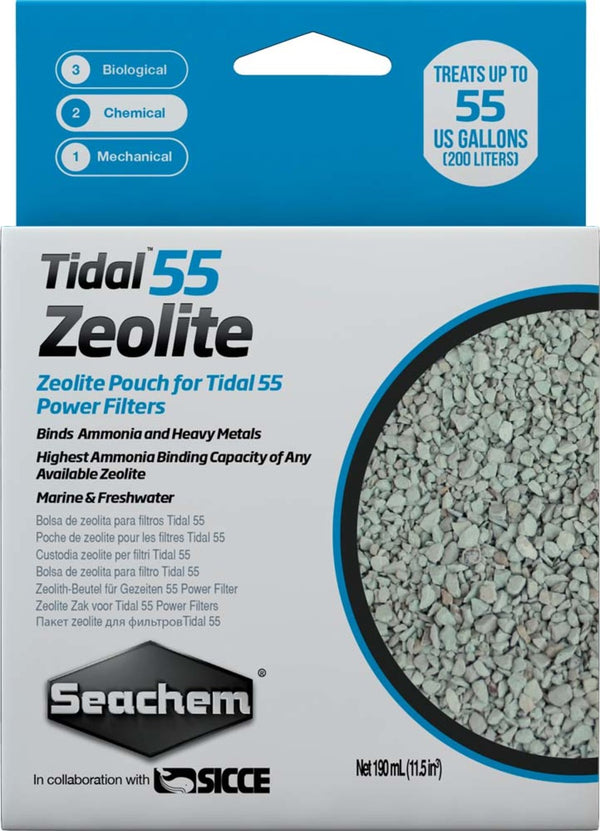 Seachem Tidal Zeolite Ammonia and Heavy Metals Binding Media - 190ml