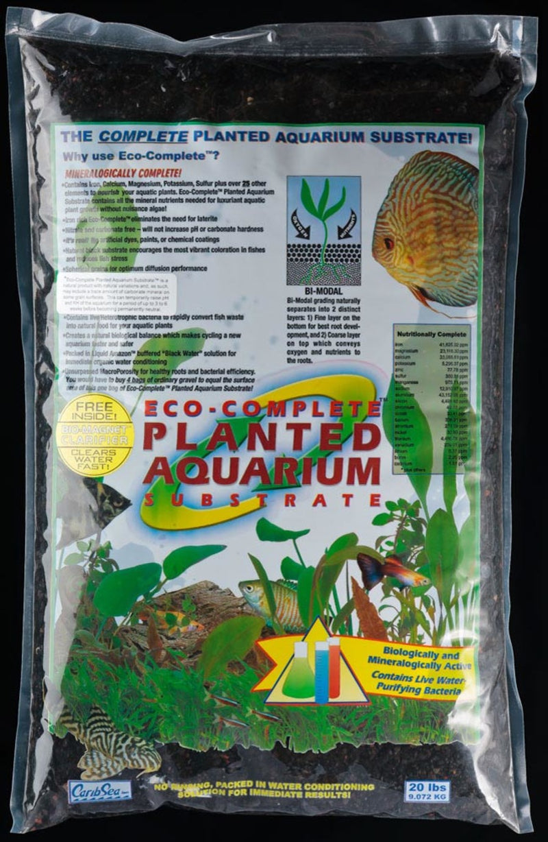 CaribSea Eco-Complete Planted Aquarium Gravel - Black 20lb
