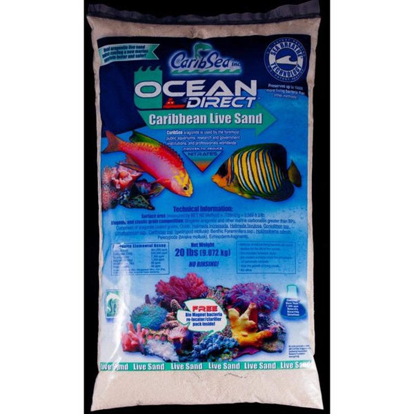 CaribSea Ocean Direct Fine Oolite Caribbean Live Sand Substrate