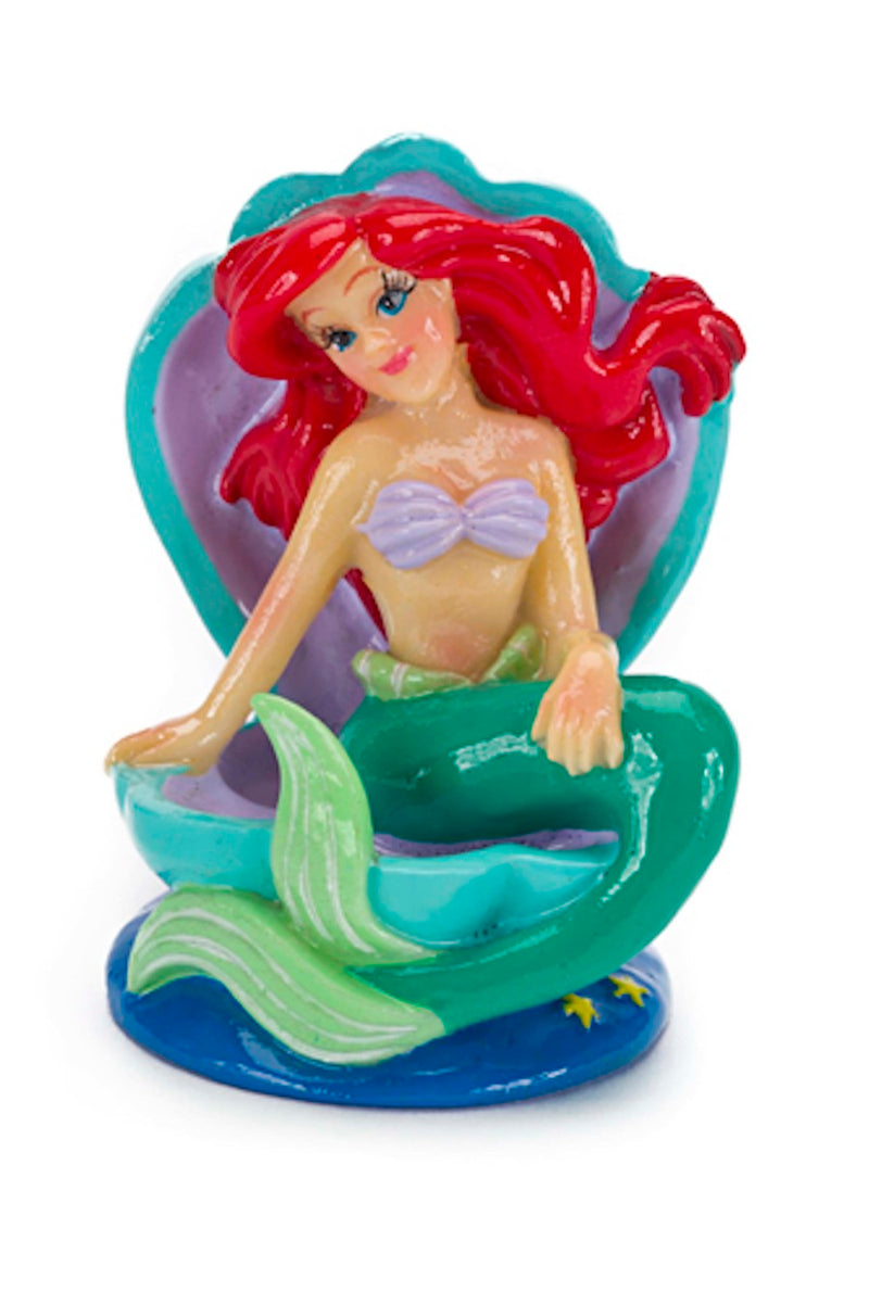 Disney Ariel on Shell Throne Aquarium Ornament Multi-Color