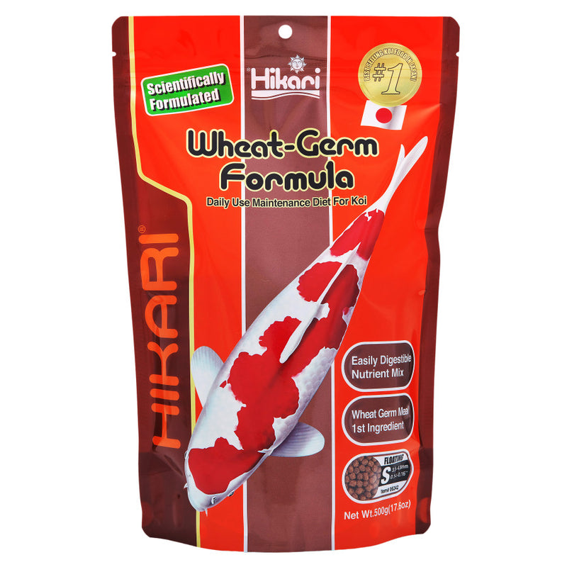 Hikari USA Wheat-Germ Floating Pellet Fish Food for Koi, Goldfish and Other Pond Fishes - 17.6oz