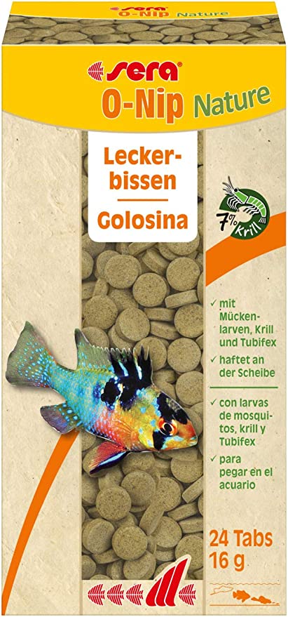 Sera O-Nip Nature Attaching Tablet Fish Food -24 Tabs (0.5oz)