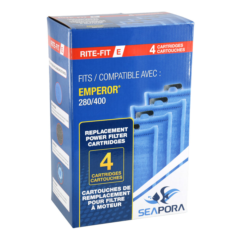 Rite-Fit E Cartridges for Emperor® Power Filters - 280/400 - 4 pk