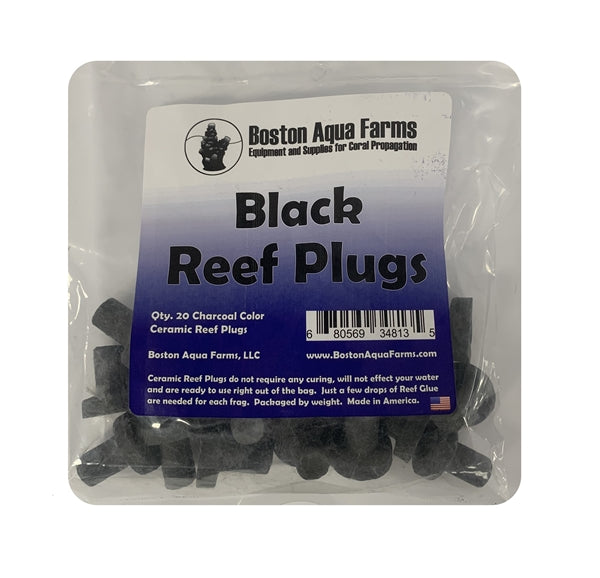 Boston Aqua Farms Ceramic Reef Plugs - 20 Per Bag
- BLACK