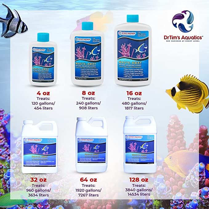 Dr. Tim's Aquatics Waste-Away Natural Aquarium Cleaner for Saltwater Aquarium