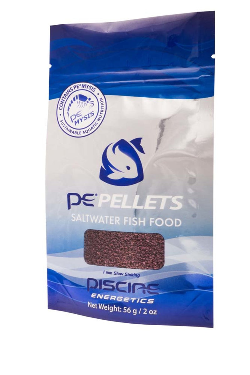 PE Mysis Pellets Saltwater Fish Food 1 mm Slow Sinking 56 g