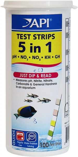 API 5 in 1 Aquarium Test Strips 100ct