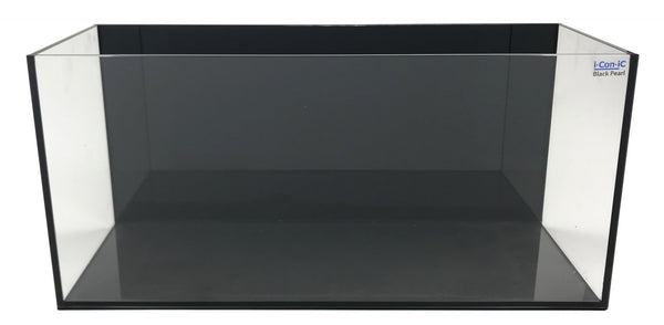 Serene Mini Iconic Black Pearl 4 Gallon (LI) Ultra Clear Aquarium (17.7” x 6.3” x 8.3”) - Black back & Black silicone