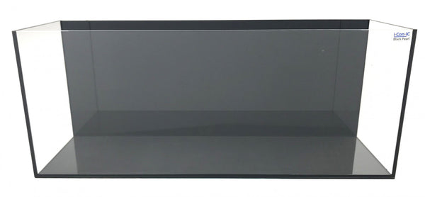 Serene Little Iconic Black Pearl 7.2 Gallon (LI) Ultra Clear Aquarium (23.6” x 7.5” x 9.4”) - Black back & Black silicone