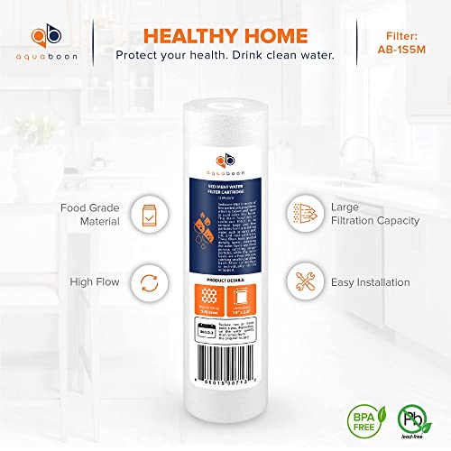 Aquaboon Sediment Water Filter Cartridge 5 Micron 10'' x 2.5''
