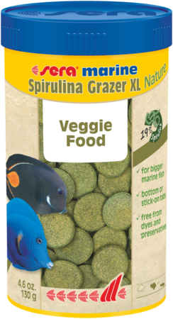 Sera Marine Spirulina Grazer XL Nature Veggie Food 130 g